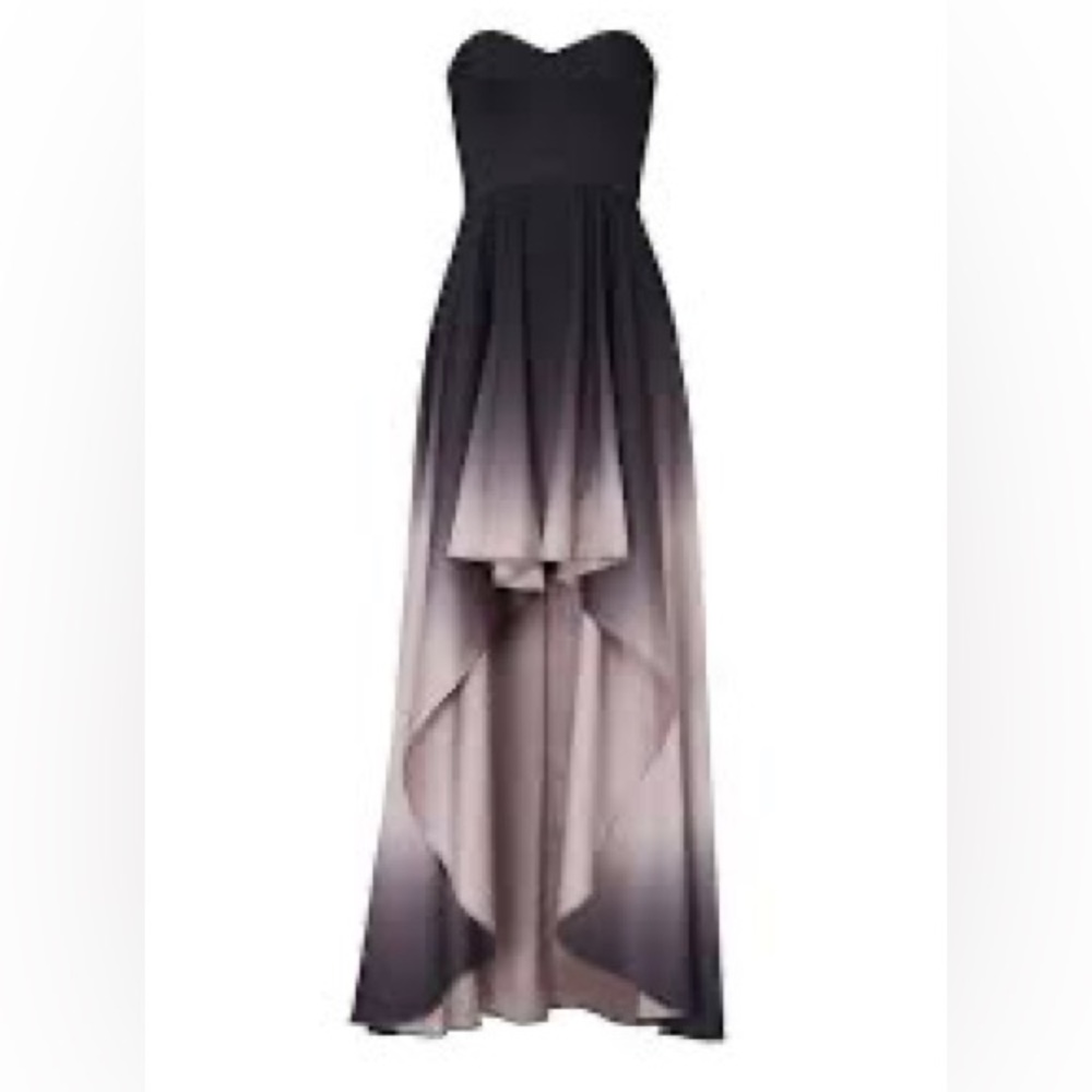 COPY - Badgley Mischka Black Ombre High Low Gown